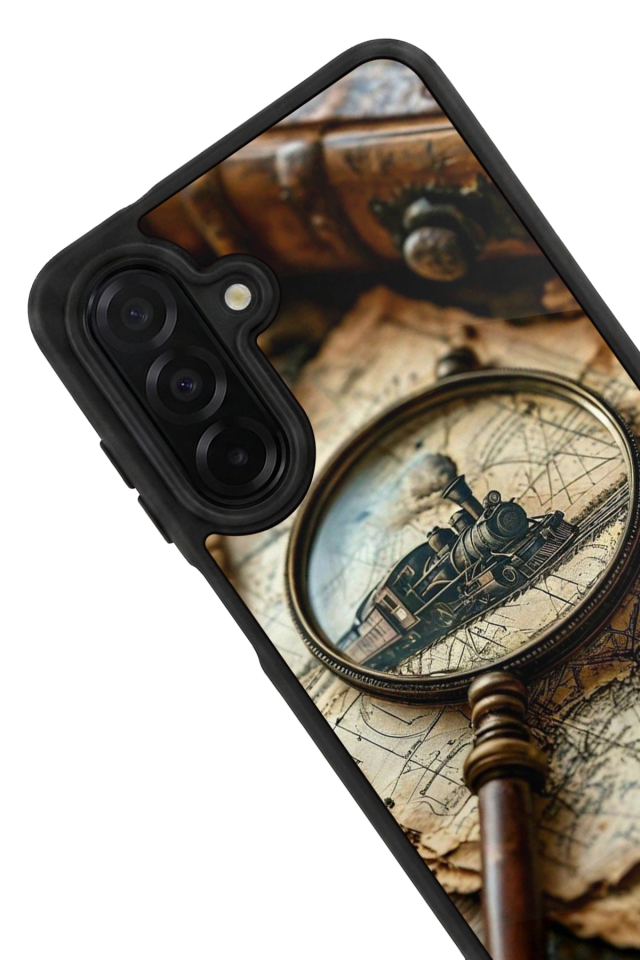 Samsung Galaxy A36 Uyumlu Pusula Tasarımlı Glossy Premium Kılıf