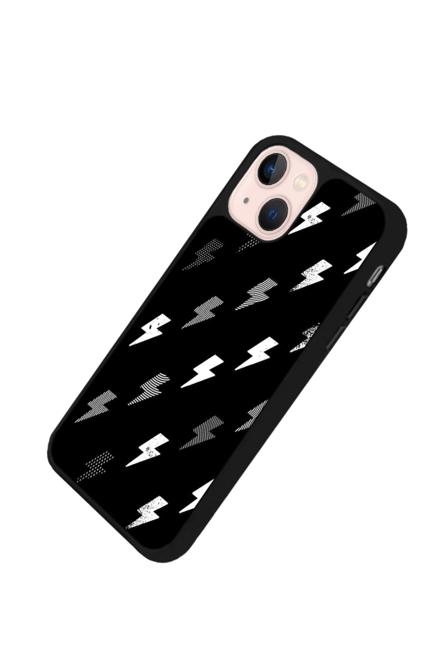 iPhone 15 Plus Uyumlu Simsek Tasarımlı Glossy Premium Kılıf