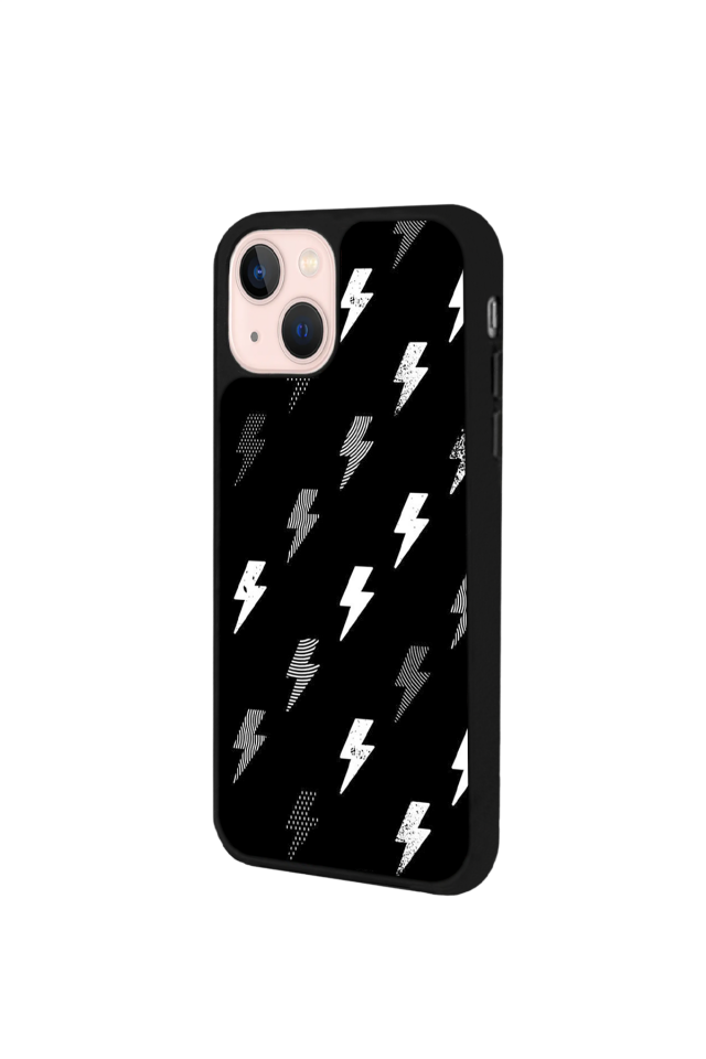 iPhone 15 Plus Uyumlu Simsek Tasarımlı Glossy Premium Kılıf