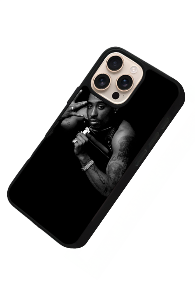 iPhone 14 Pro Uyumlu Tupac Tasarımlı Glossy Premium Kılıf