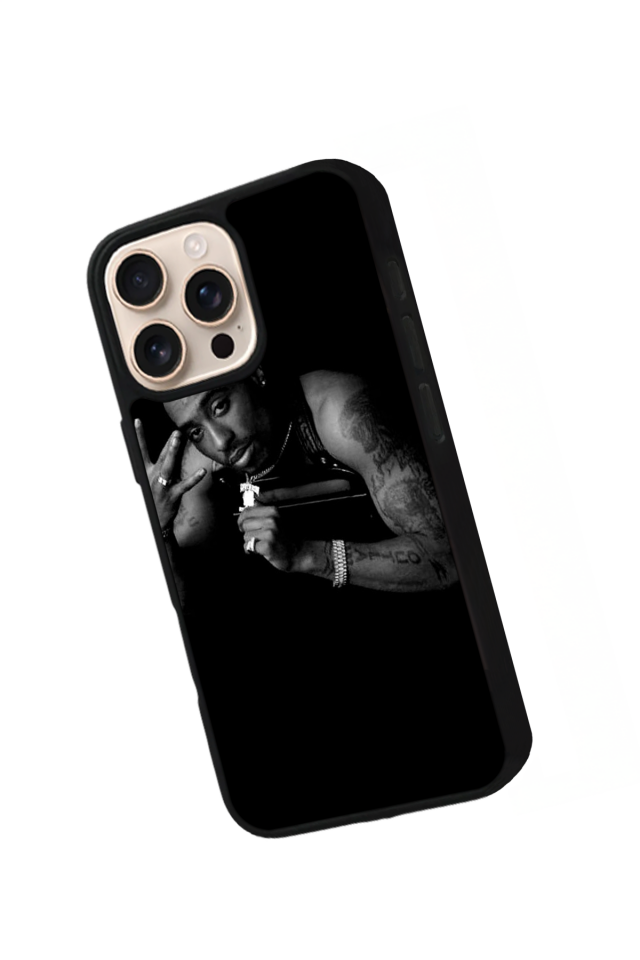 iPhone 14 Pro Uyumlu Tupac Tasarımlı Glossy Premium Kılıf