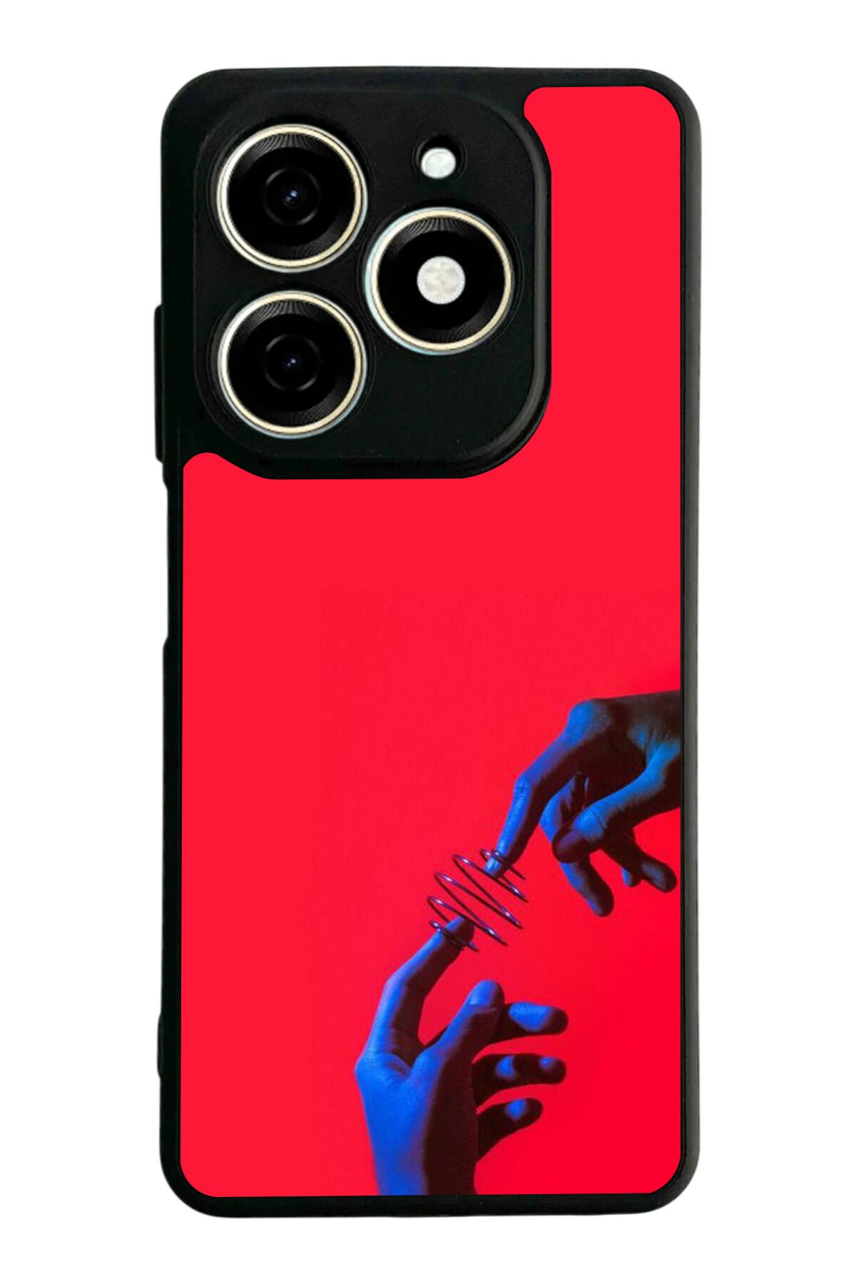 Tecno Spark 20/20C Uyumlu Kirmizi Tasarımlı Glossy Premium Kılıf