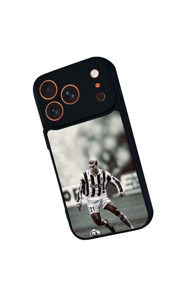 iPhone 17 Pro Uyumlu Zidane Tasarımlı Glossy Premium Kılıf