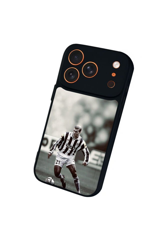 iPhone 17 Pro Uyumlu Zidane Tasarımlı Glossy Premium Kılıf