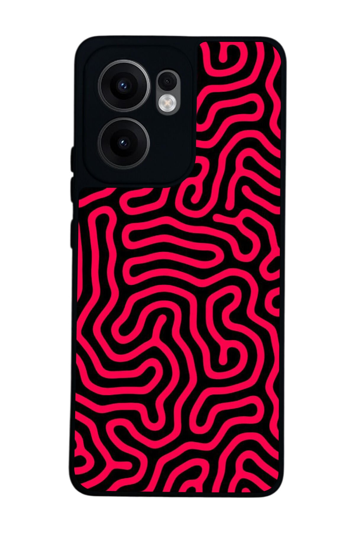 Oppo Reno 13F Uyumlu Çizgi Sanatı Tasarımlı Glossy Premium Kılıf