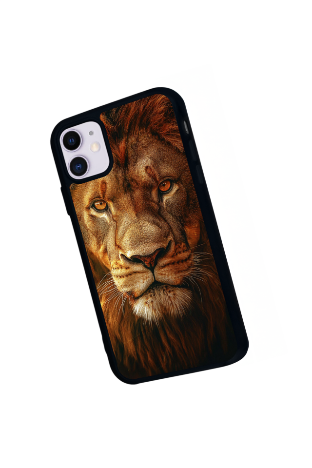 iPhone 11 Uyumlu Aslan Tasarımlı Glossy Premium Kılıf