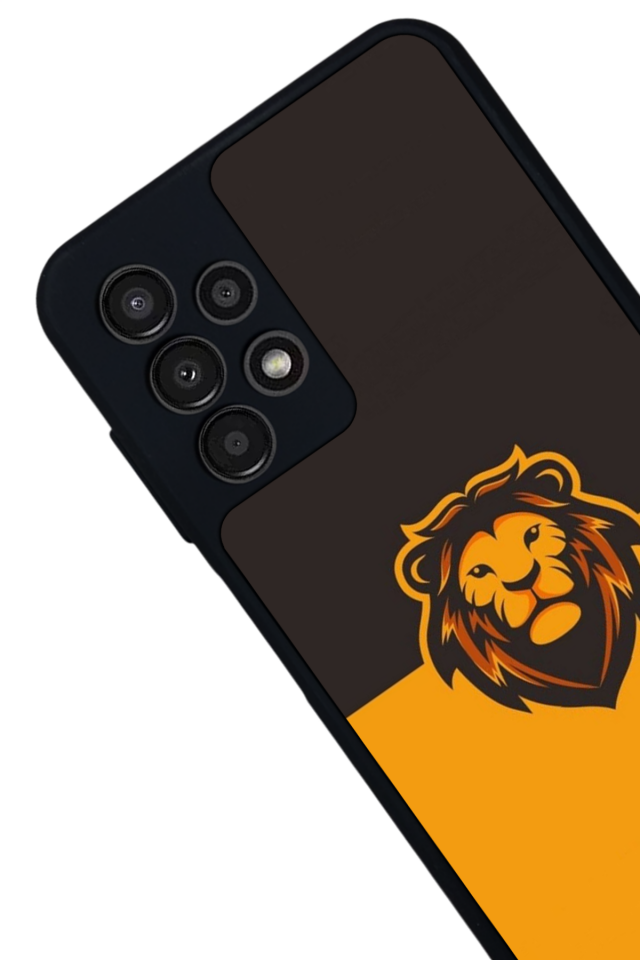 Samsung Galaxy A13 Uyumlu Aslan Tasarımlı Glossy Premium Kılıf