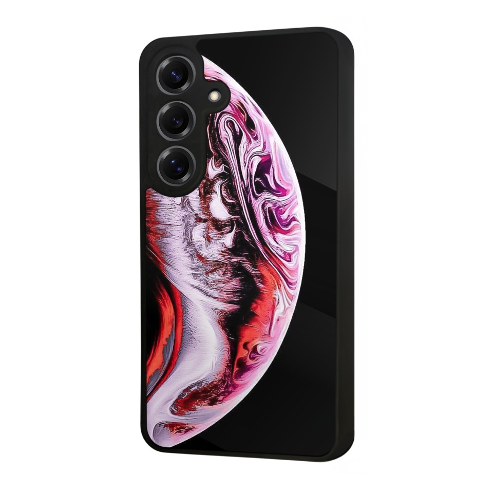 Samsung Galaxy S25 Uyumlu Ay Tasarımlı Glossy Premium Kılıf