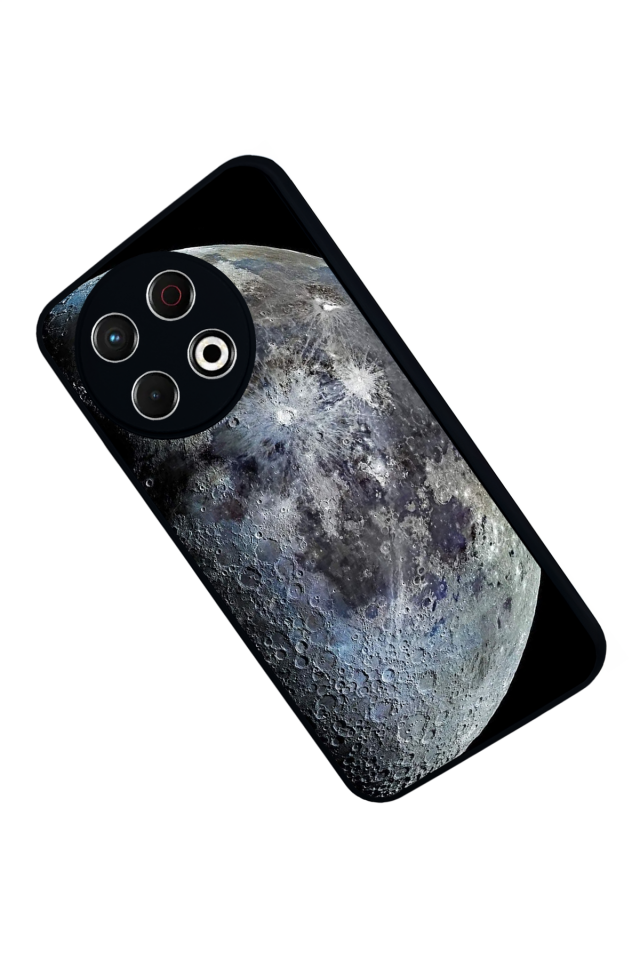 Tecno Spark 30 Pro Uyumlu Ay Tasarımlı Glossy Premium Kılıf