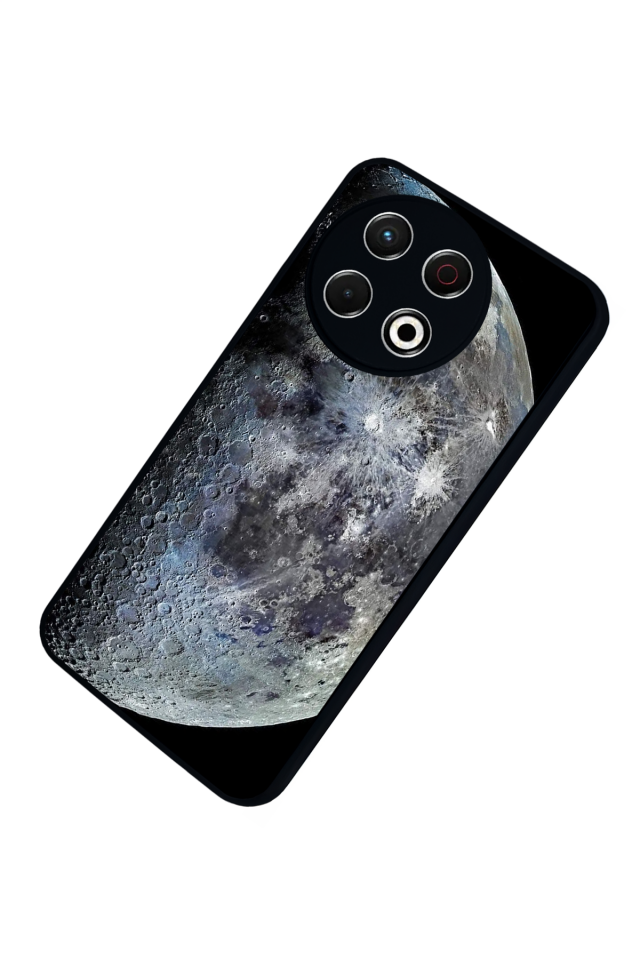 Tecno Spark 30 Pro Uyumlu Ay Tasarımlı Glossy Premium Kılıf