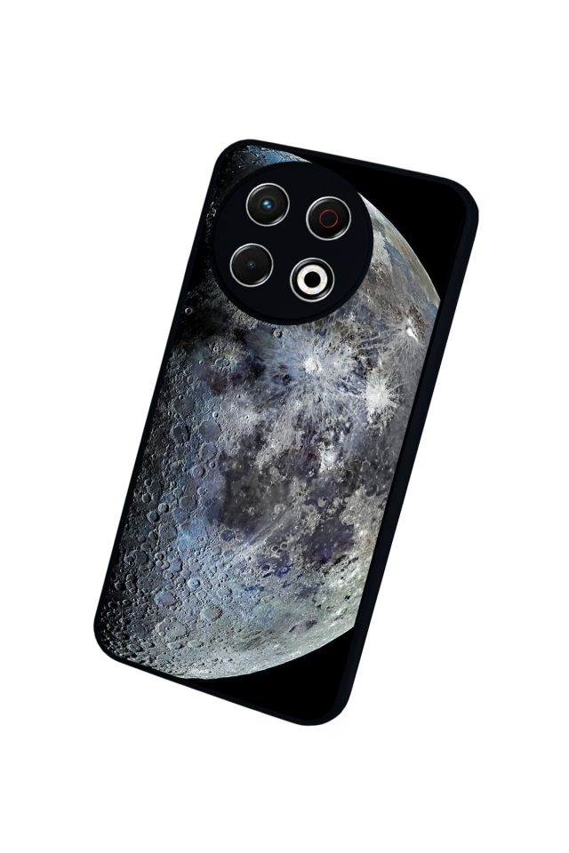 Tecno Spark 30 Pro Uyumlu Ay Tasarımlı Glossy Premium Kılıf