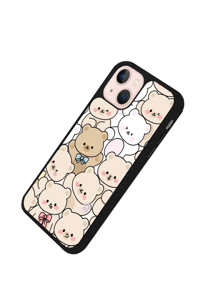 iPhone 13/14 Uyumlu Ayı Tasarımlı Glossy Premium Kılıf