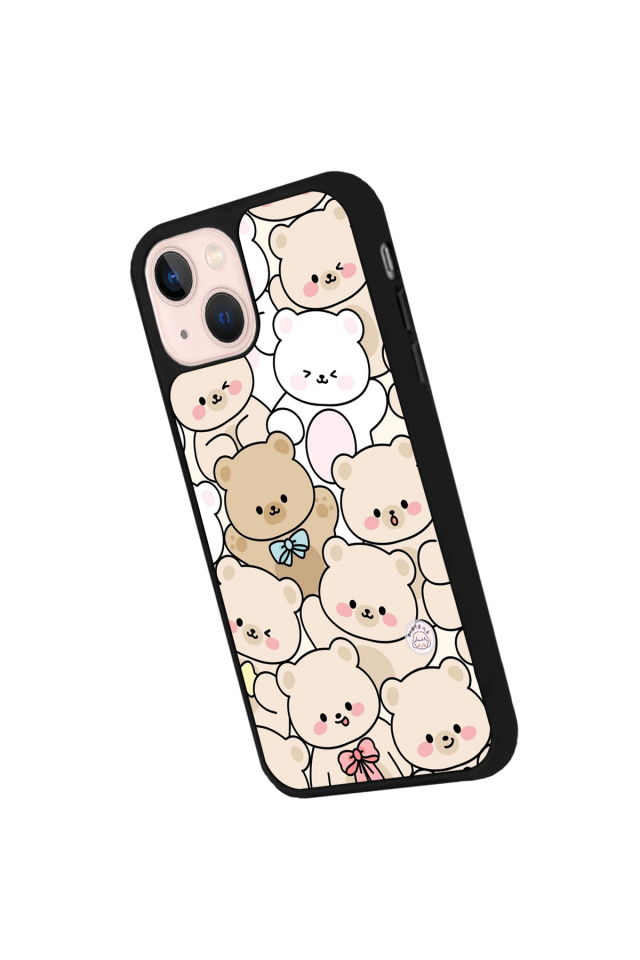 iPhone 13/14 Uyumlu Ayı Tasarımlı Glossy Premium Kılıf