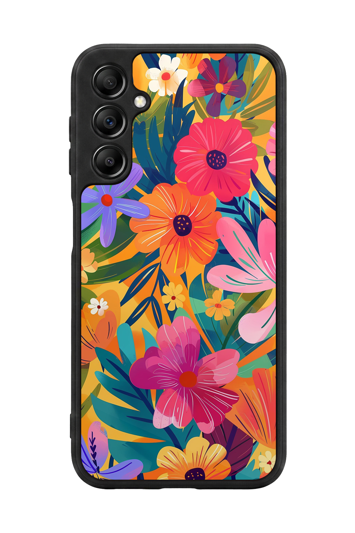 Samsung Galaxy A14 Uyumlu Floral Tasarımlı Glossy Premium Kılıf