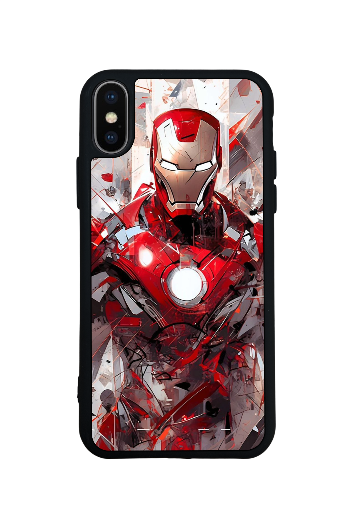 iPhone X/ XS Uyumlu Iron Man ( Demir Adam ) Tasarımlı Glossy Premium Kılıf