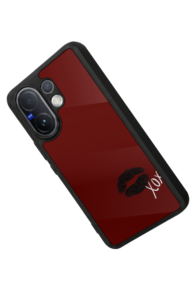 Vivo V60 Uyumlu Kalp Love Tasarımlı Glossy Premium Kılıf