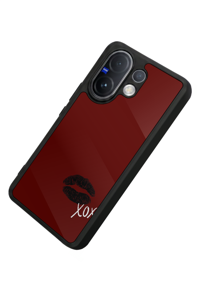 Vivo V60 Uyumlu Kalp Love Tasarımlı Glossy Premium Kılıf
