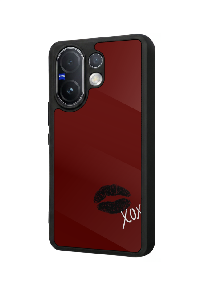 Vivo V60 Uyumlu Kalp Love Tasarımlı Glossy Premium Kılıf