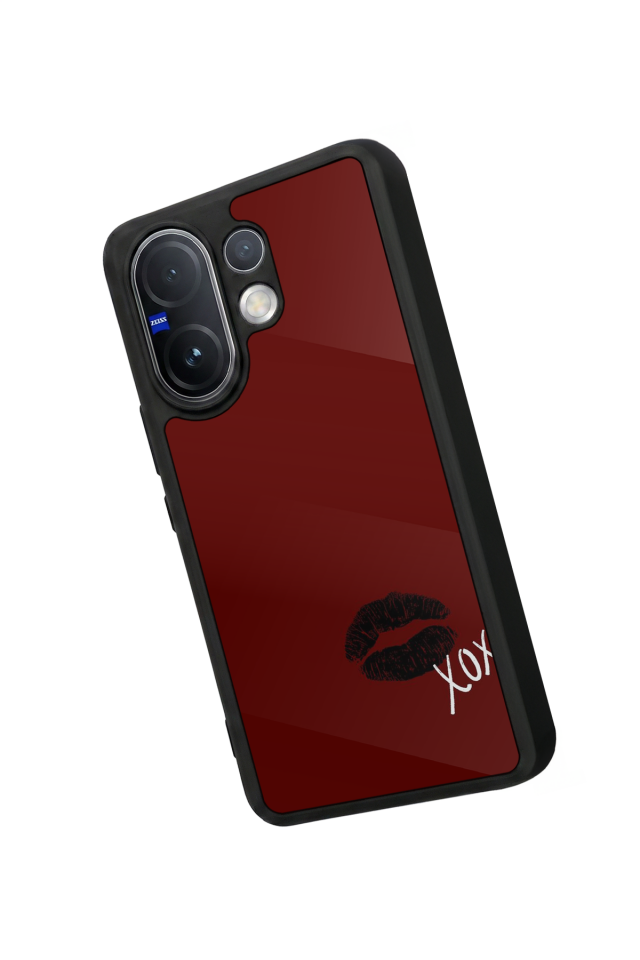 Vivo V60 Uyumlu Kalp Love Tasarımlı Glossy Premium Kılıf