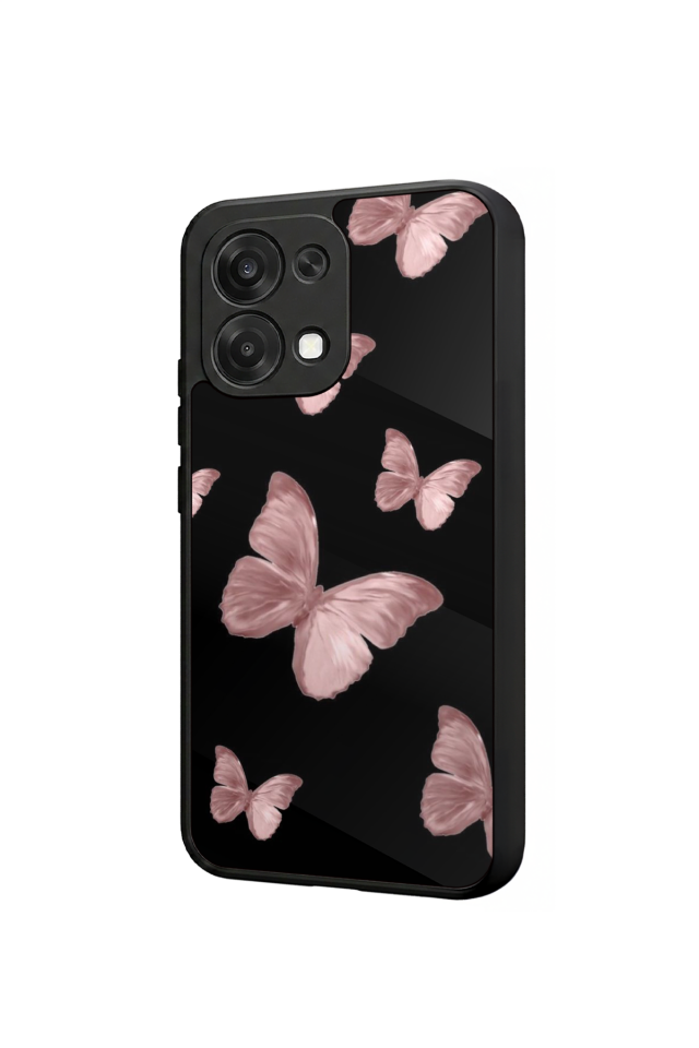 Oppo A6 Pro Uyumlu Kelebek Tasarımlı Glossy Premium Kılıf