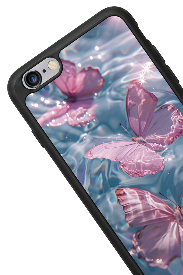 iPhone 6 Plus Uyumlu Kelebek Tasarımlı Glossy Premium Kılıf