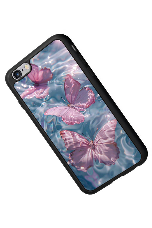 iPhone 6 Plus Uyumlu Kelebek Tasarımlı Glossy Premium Kılıf