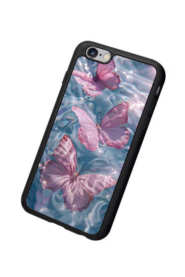 iPhone 6 Plus Uyumlu Kelebek Tasarımlı Glossy Premium Kılıf