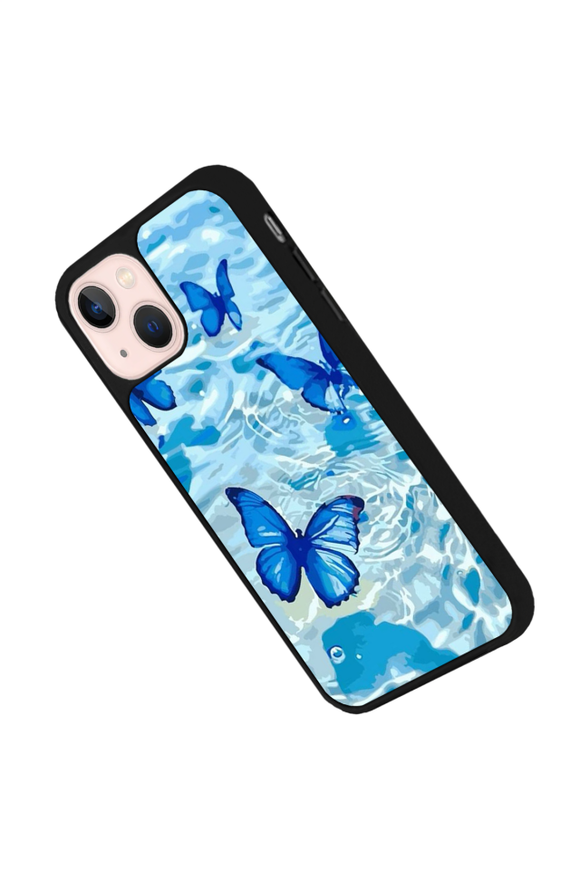 iPhone 13 Mini Uyumlu Kelebek Tasarımlı Glossy Premium Kılıf