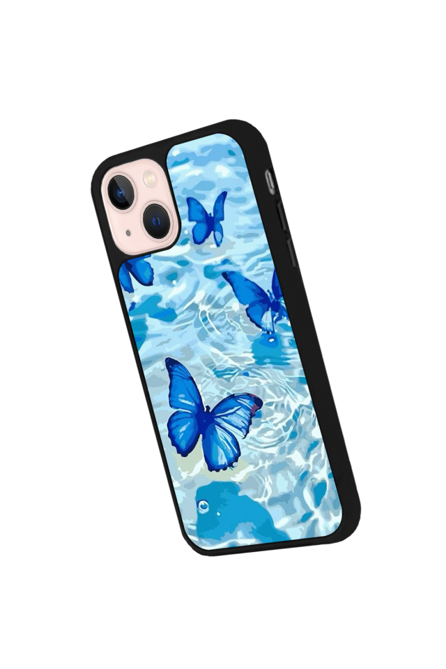 iPhone 13 Mini Uyumlu Kelebek Tasarımlı Glossy Premium Kılıf