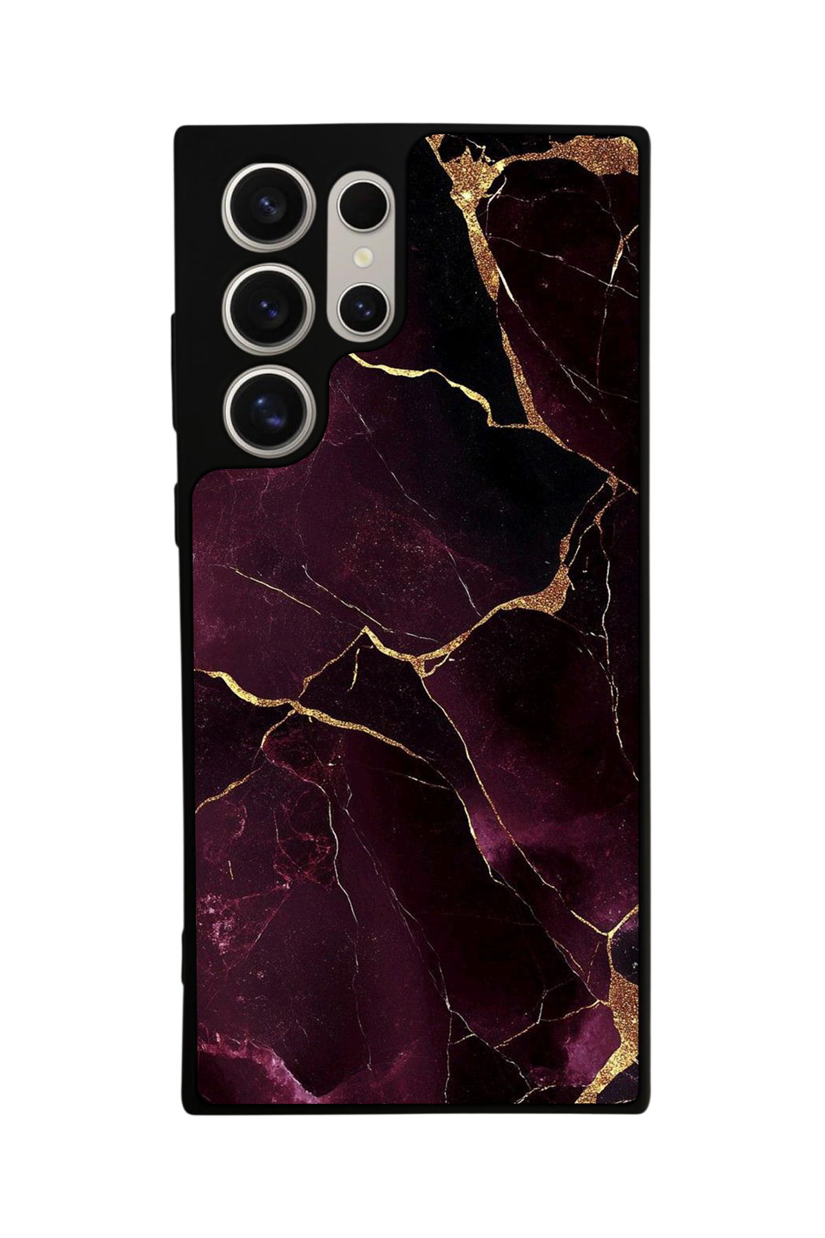 Samsung Galaxy S22 Ultra Uyumlu Mermer Marble Tasarımlı Glossy Premium Kılıf