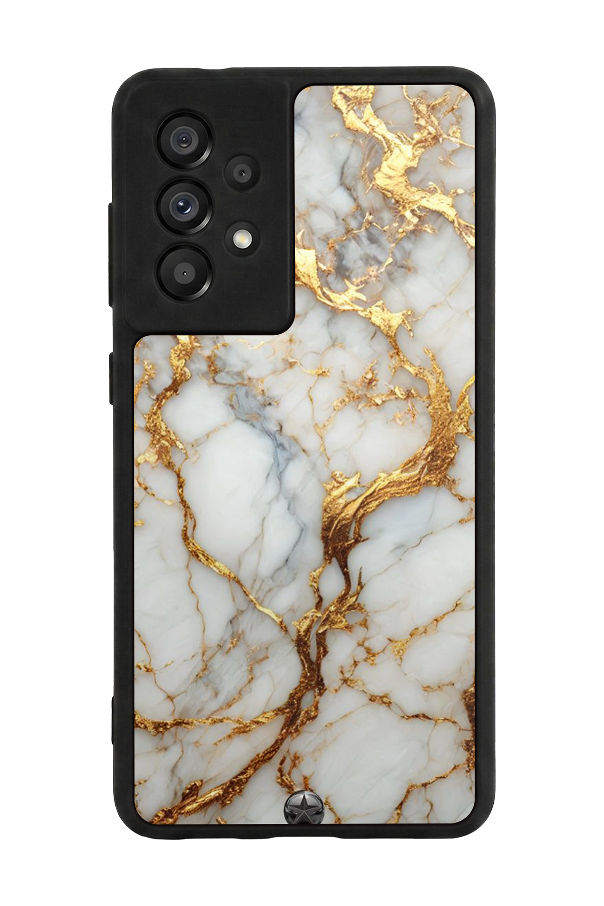 Samsung Galaxy A73 Uyumlu Mermer Marble Tasarımlı Glossy Premium Kılıf