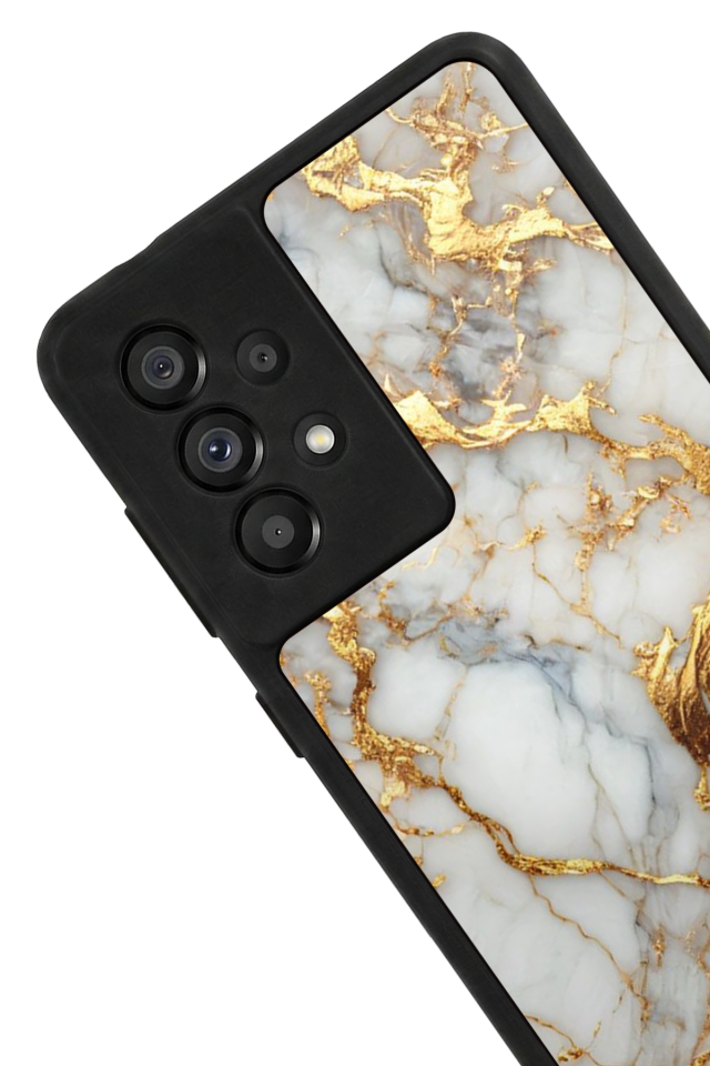 Samsung Galaxy A73 Uyumlu Mermer Marble Tasarımlı Glossy Premium Kılıf