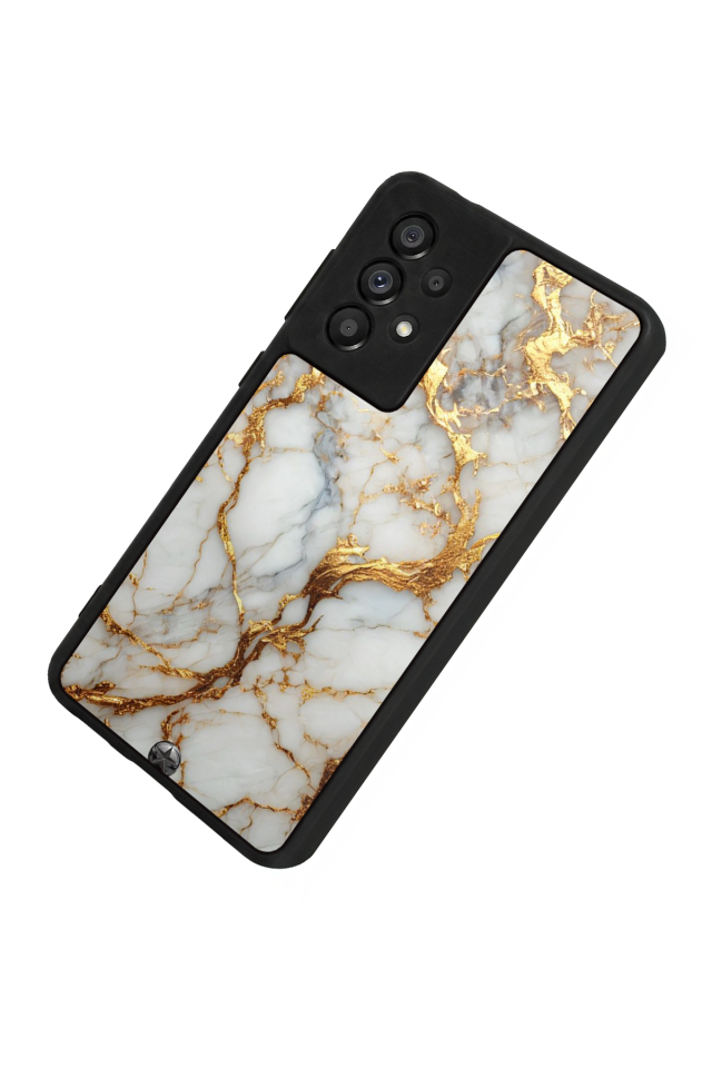 Samsung Galaxy A73 Uyumlu Mermer Marble Tasarımlı Glossy Premium Kılıf