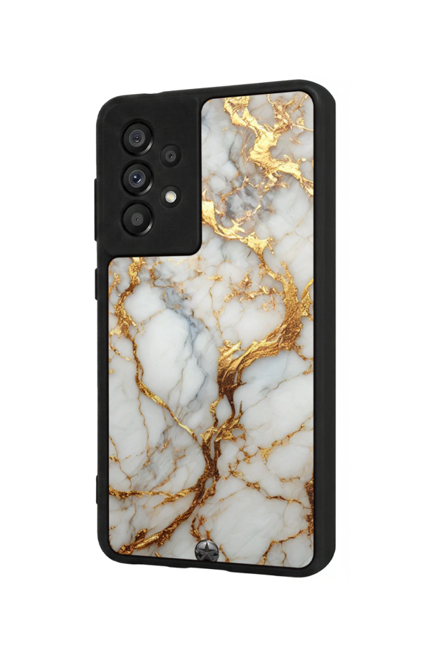 Samsung Galaxy A73 Uyumlu Mermer Marble Tasarımlı Glossy Premium Kılıf