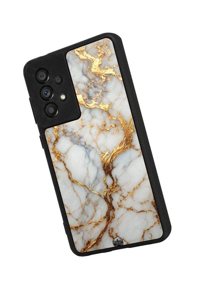 Samsung Galaxy A73 Uyumlu Mermer Marble Tasarımlı Glossy Premium Kılıf