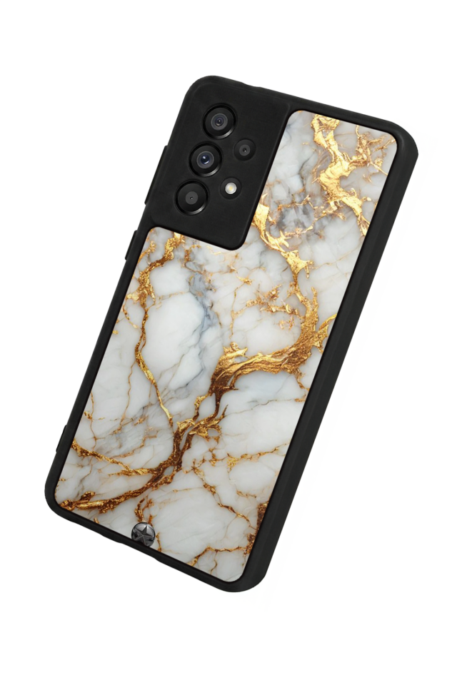 Samsung Galaxy A73 Uyumlu Mermer Marble Tasarımlı Glossy Premium Kılıf