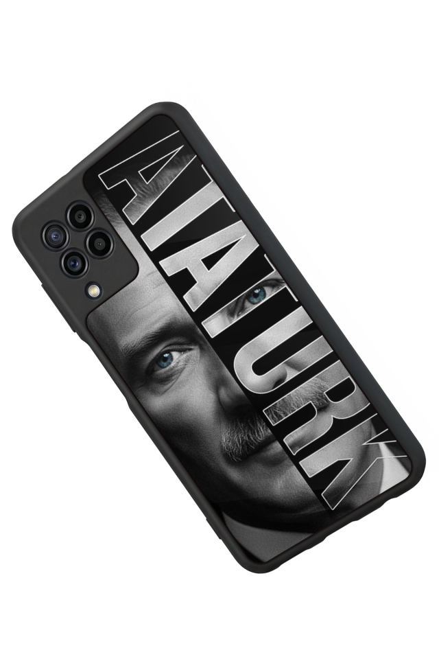 Samsung Galaxy M22 Uyumlu Mustafa Kemal Ataturk Tasarımlı Glossy Premium Kılıf