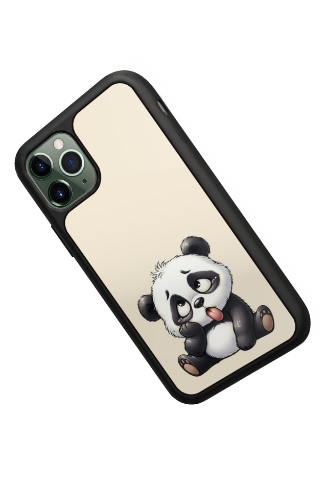 iPhone 11 Pro Max Uyumlu Panda Tasarımlı Glossy Premium Kılıf