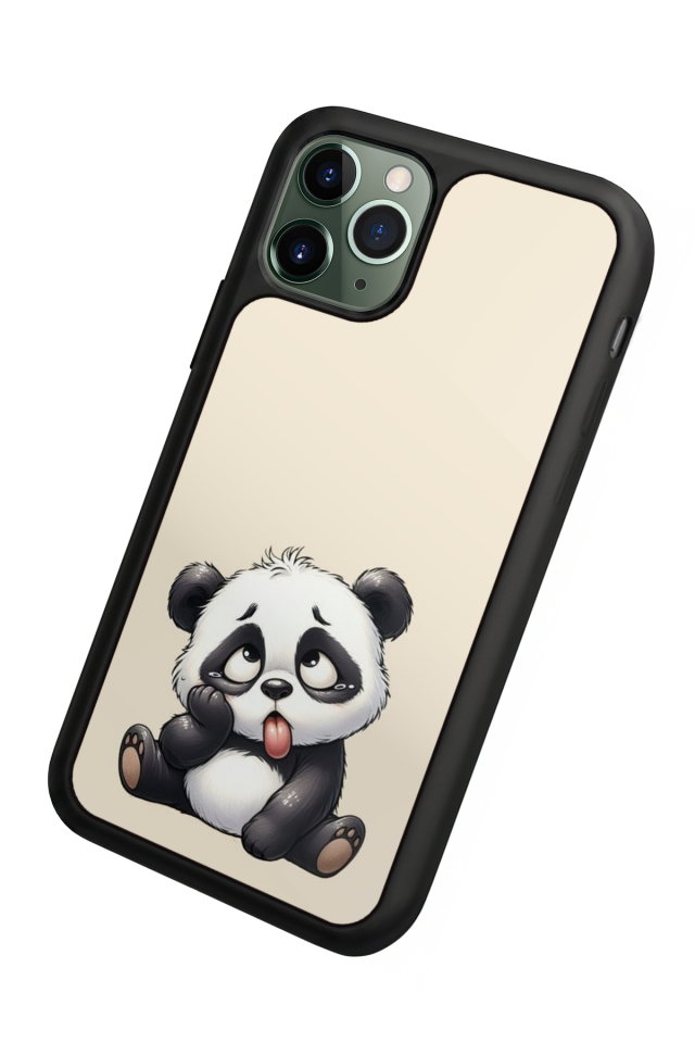 iPhone 11 Pro Max Uyumlu Panda Tasarımlı Glossy Premium Kılıf