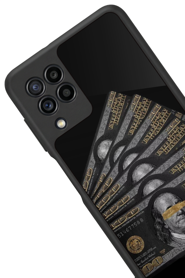 Samsung Galaxy M32 Uyumlu Para Tasarımlı Glossy Premium Kılıf