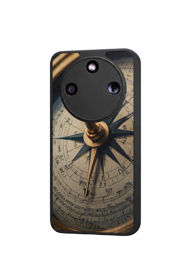 Honor Magic 8 Lite Uyumlu Pusula Tasarımlı Glossy Premium Kılıf