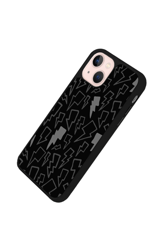 iPhone 15 Plus Uyumlu Simsek Tasarımlı Glossy Premium Kılıf
