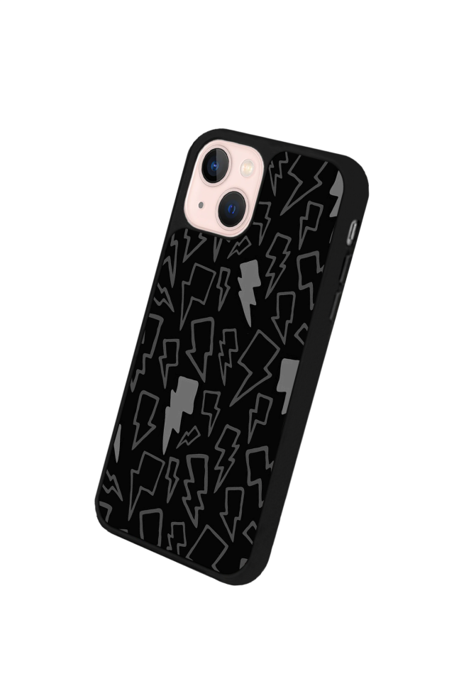 iPhone 15 Plus Uyumlu Simsek Tasarımlı Glossy Premium Kılıf