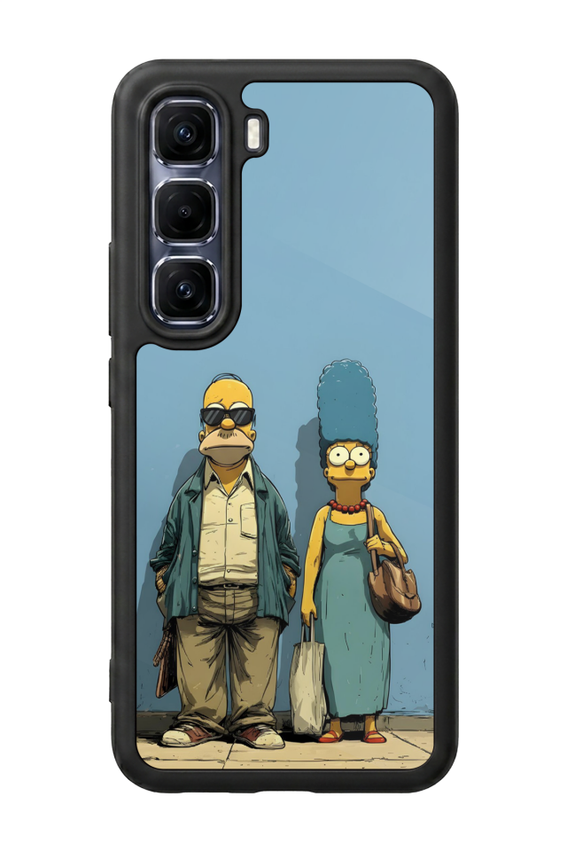 Infinix Hot 60 Pro Plus Uyumlu The Simpsons Tasarımlı Glossy Premium Kılıf