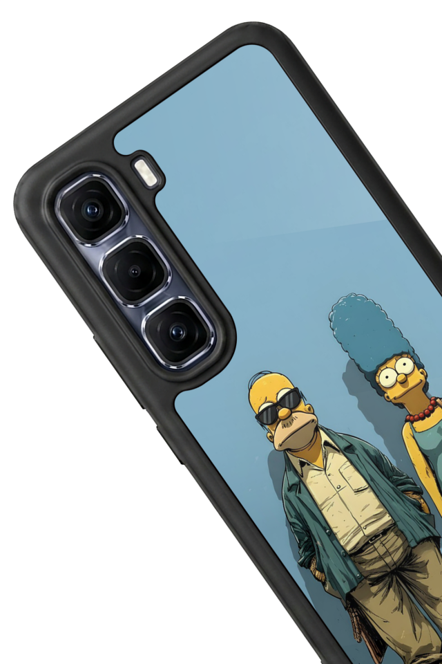 Infinix Hot 60 Pro Plus Uyumlu The Simpsons Tasarımlı Glossy Premium Kılıf