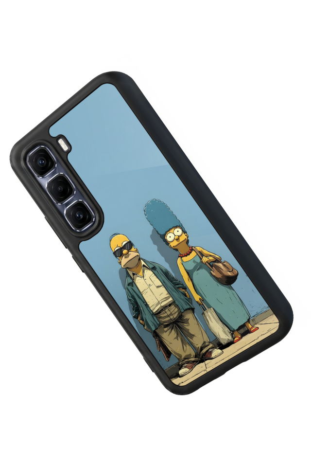 Infinix Hot 60 Pro Plus Uyumlu The Simpsons Tasarımlı Glossy Premium Kılıf