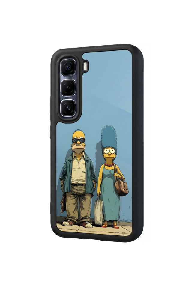 Infinix Hot 60 Pro Plus Uyumlu The Simpsons Tasarımlı Glossy Premium Kılıf
