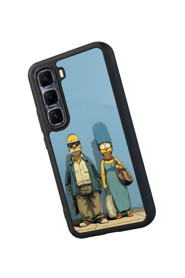 Infinix Hot 60 Pro Plus Uyumlu The Simpsons Tasarımlı Glossy Premium Kılıf