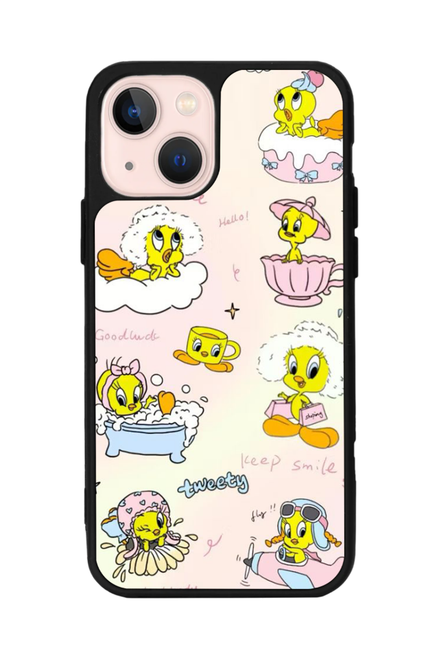 iPhone 15 Uyumlu Tweety Tasarımlı Glossy Premium Kılıf