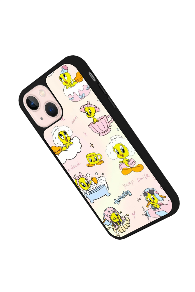 iPhone 15 Uyumlu Tweety Tasarımlı Glossy Premium Kılıf